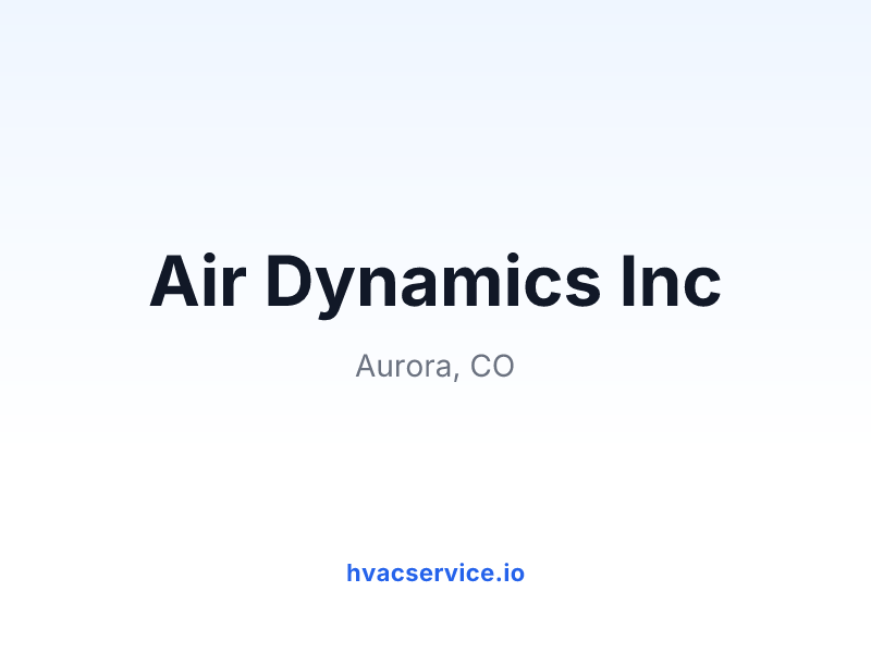 Air Dynamics Inc