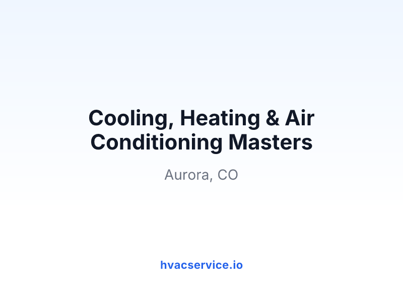 Cooling, Heating & Air Conditioning Masters