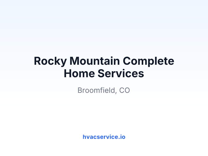 Rocky Mountain Complete Home Services