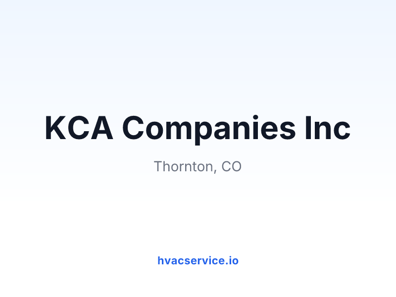 KCA Companies Inc