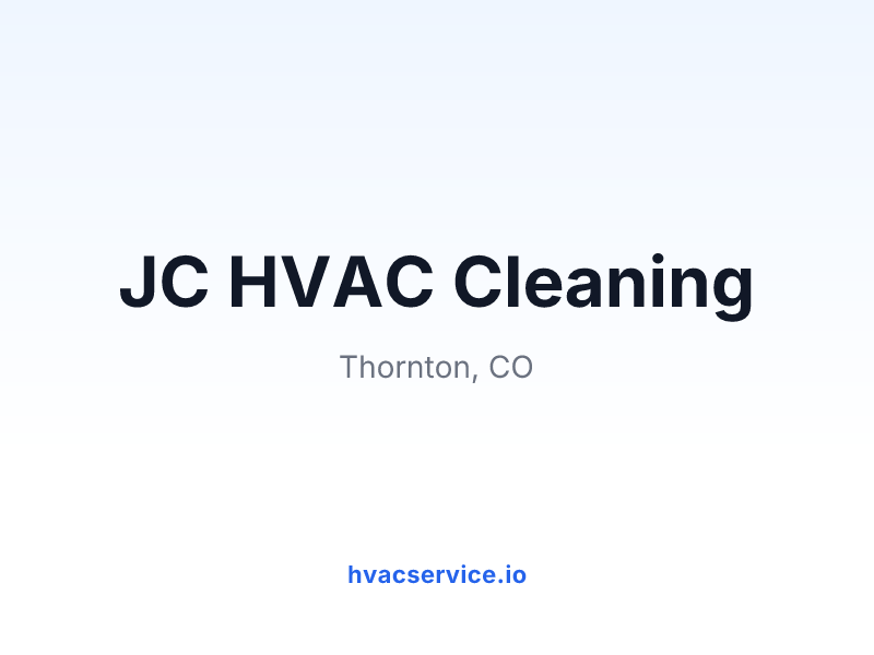 JC HVAC Cleaning