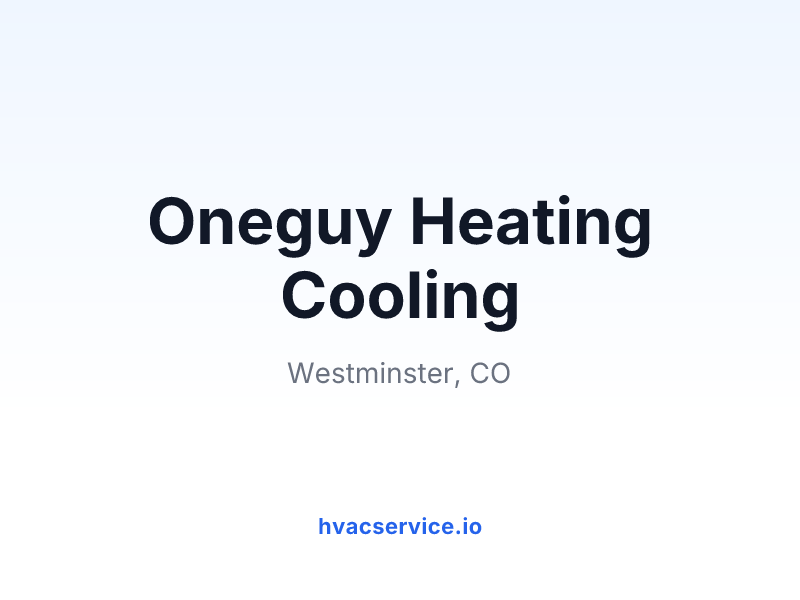 Oneguy Heating Cooling