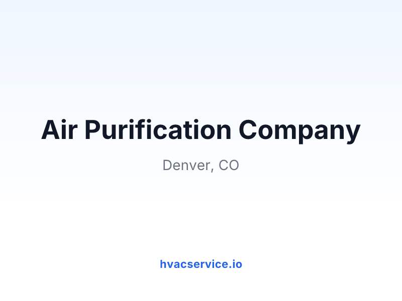 Air Purification Company