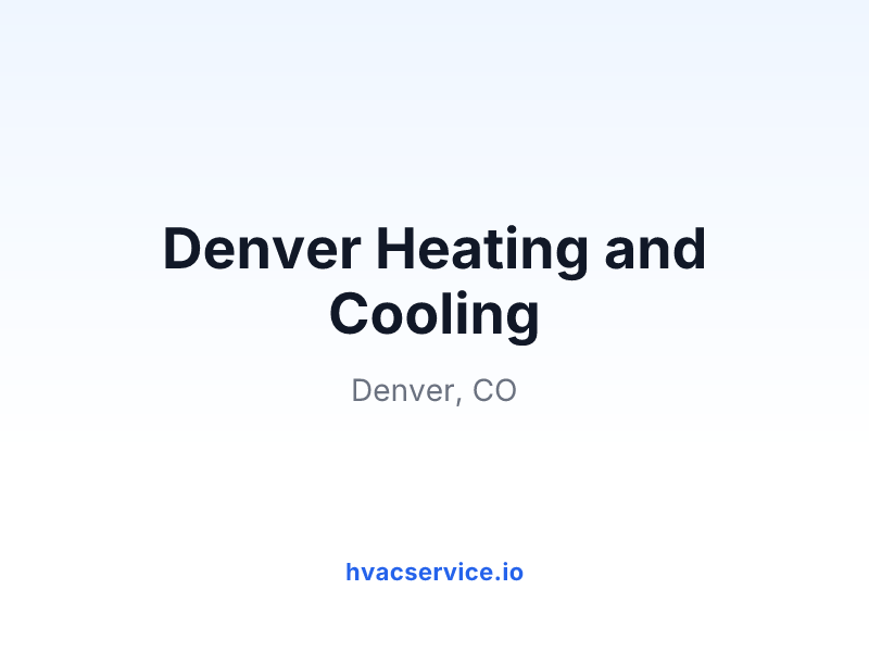 Denver Heating and Cooling