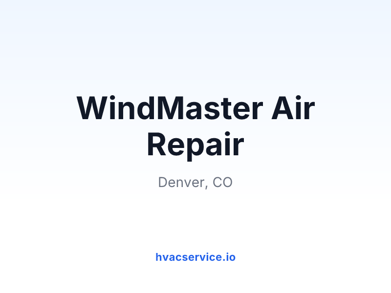 WindMaster Air Repair