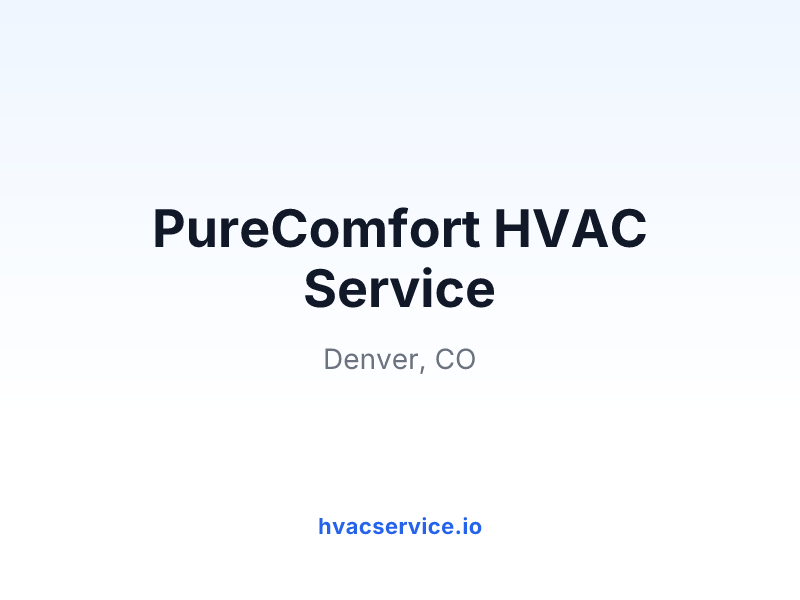 PureComfort HVAC Service