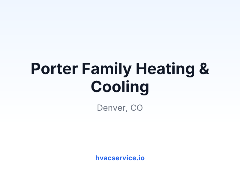 Porter Family Heating & Cooling