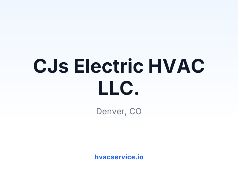 CJs Electric HVAC LLC.