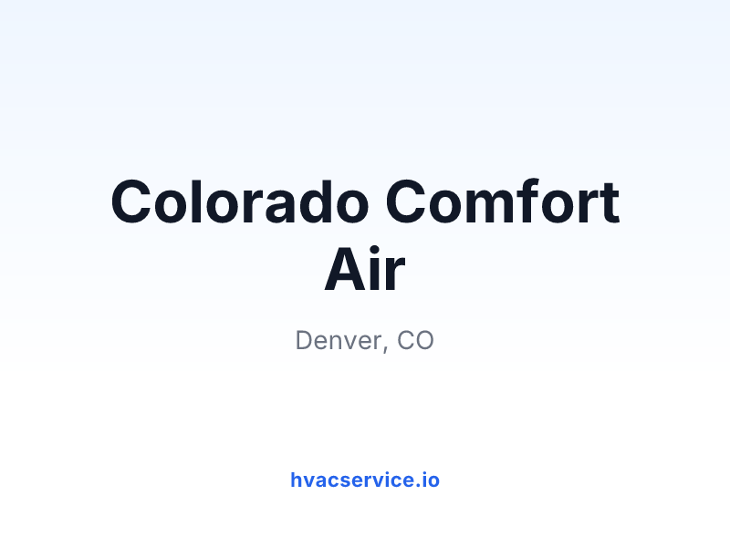 Colorado Comfort Air
