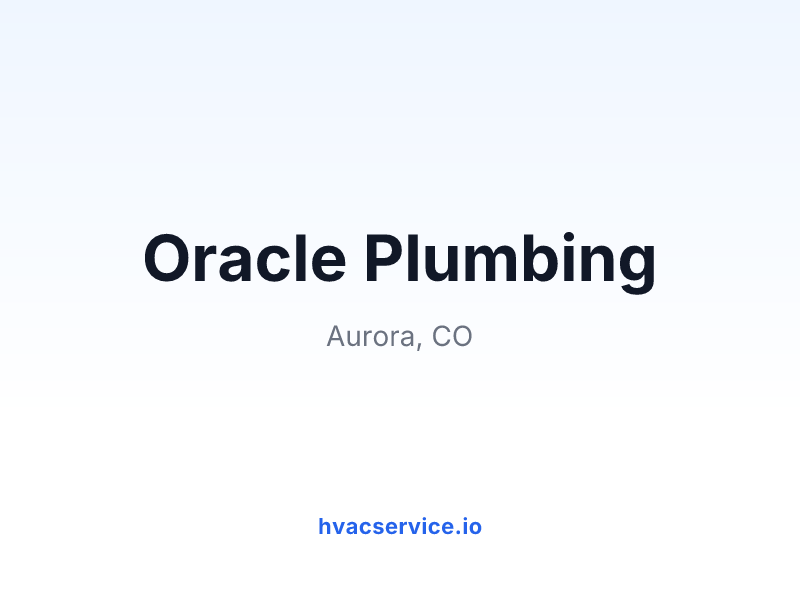 Oracle Plumbing