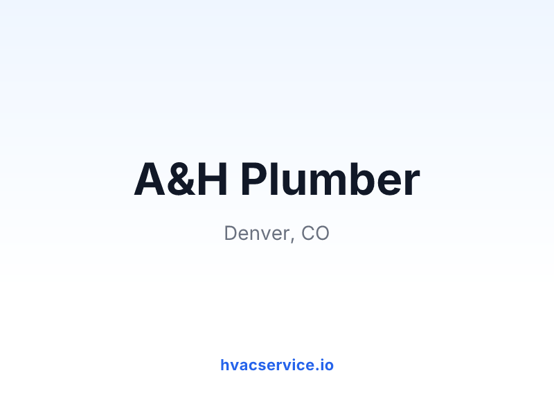 A&H Plumber