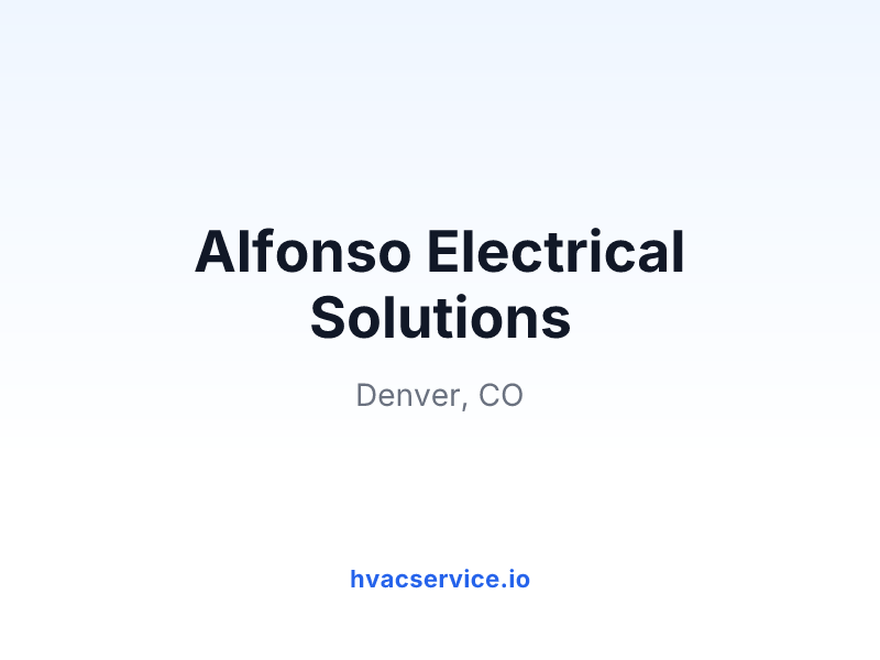 Alfonso Electrical Solutions