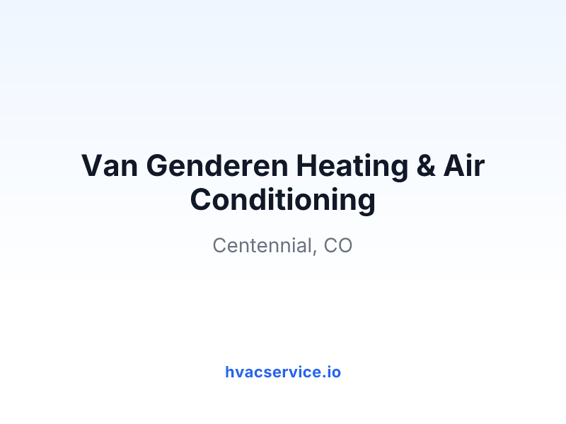 Van Genderen Heating & Air Conditioning