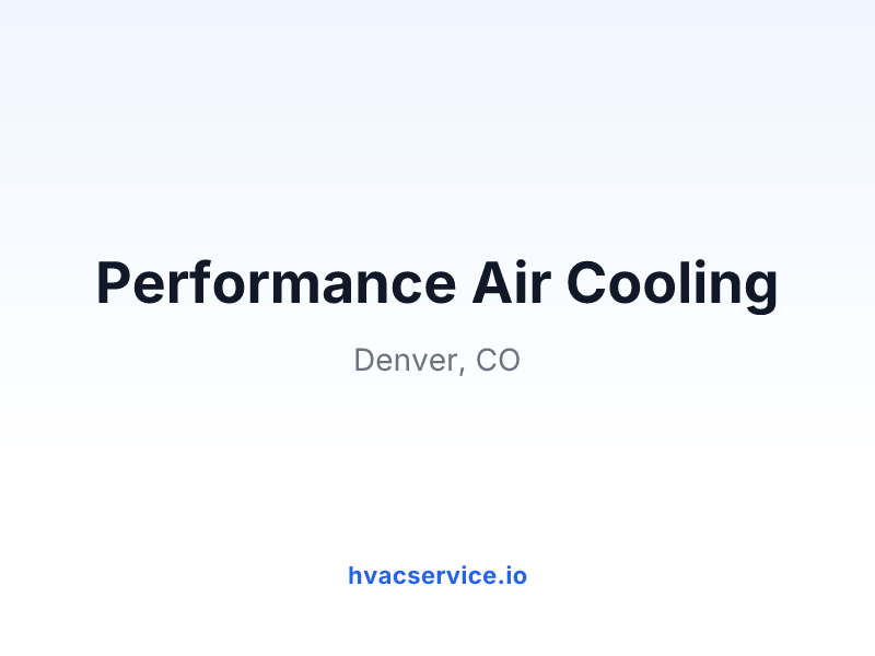 Performance Air Cooling