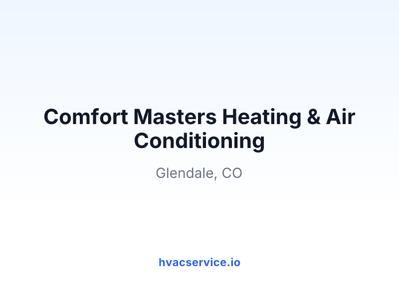 Comfort Masters Heating & Air Conditioning