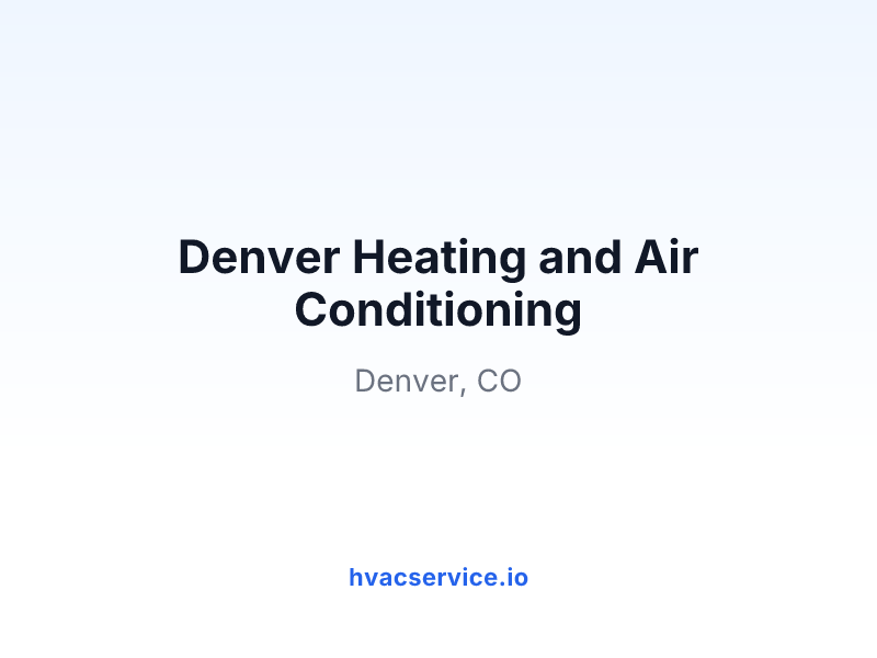 Denver Heating and Air Conditioning