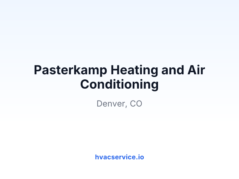 Pasterkamp Heating and Air Conditioning