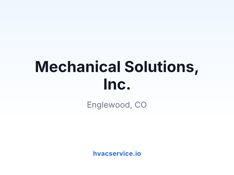 Mechanical Solutions, Inc.