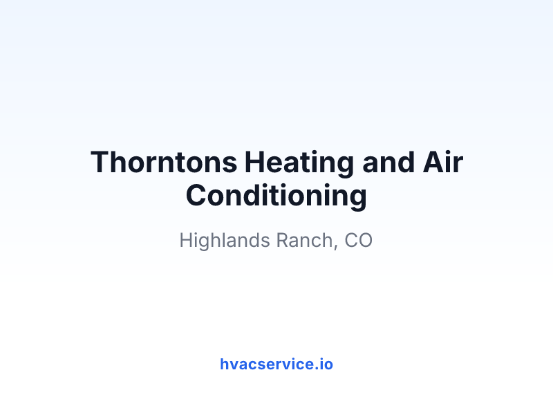 Thorntons Heating and Air Conditioning