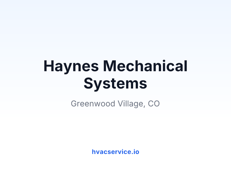 Haynes Mechanical Systems