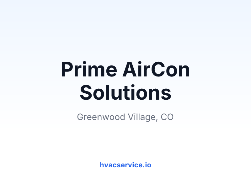 Prime AirCon Solutions