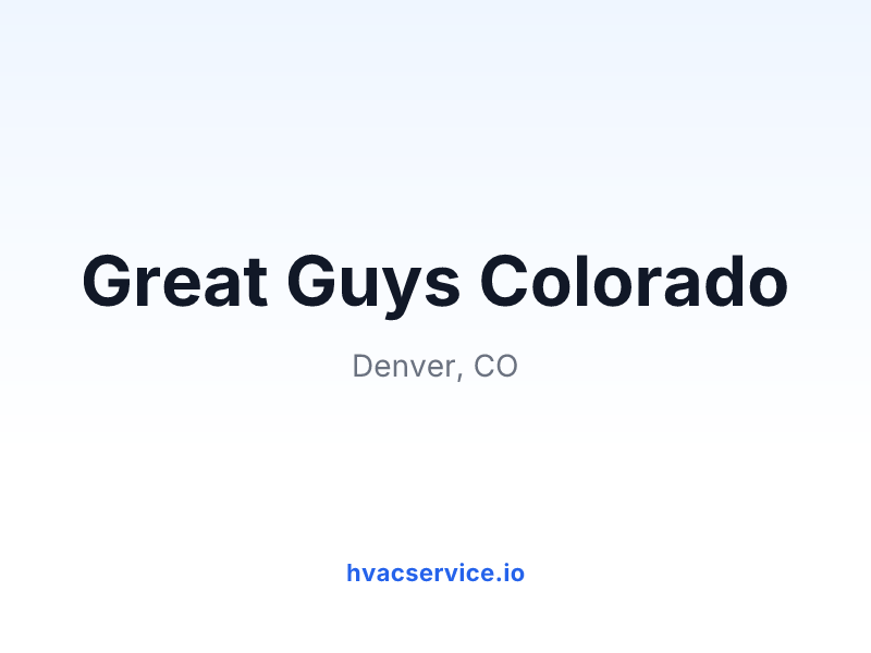 Great Guys Colorado