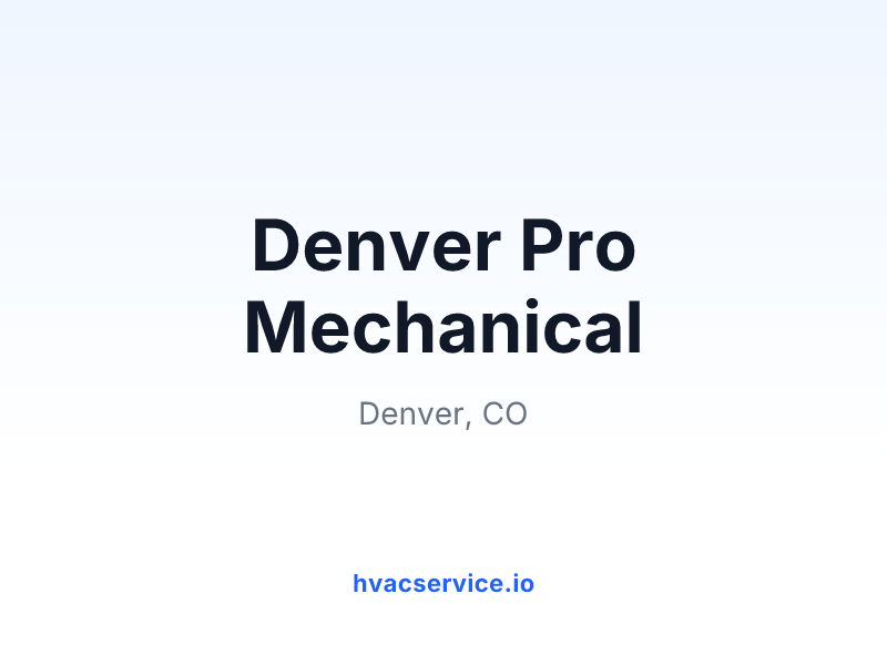 Denver Pro Mechanical