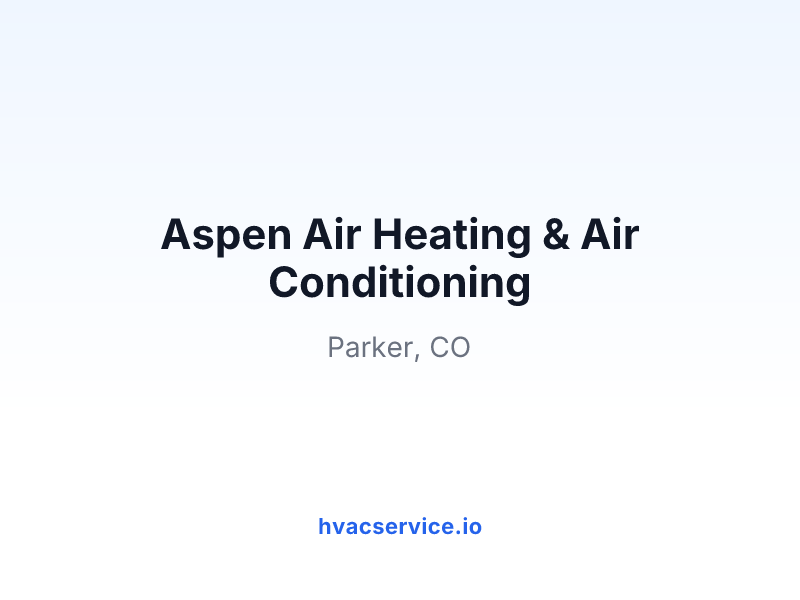 Aspen Air Heating & Air Conditioning