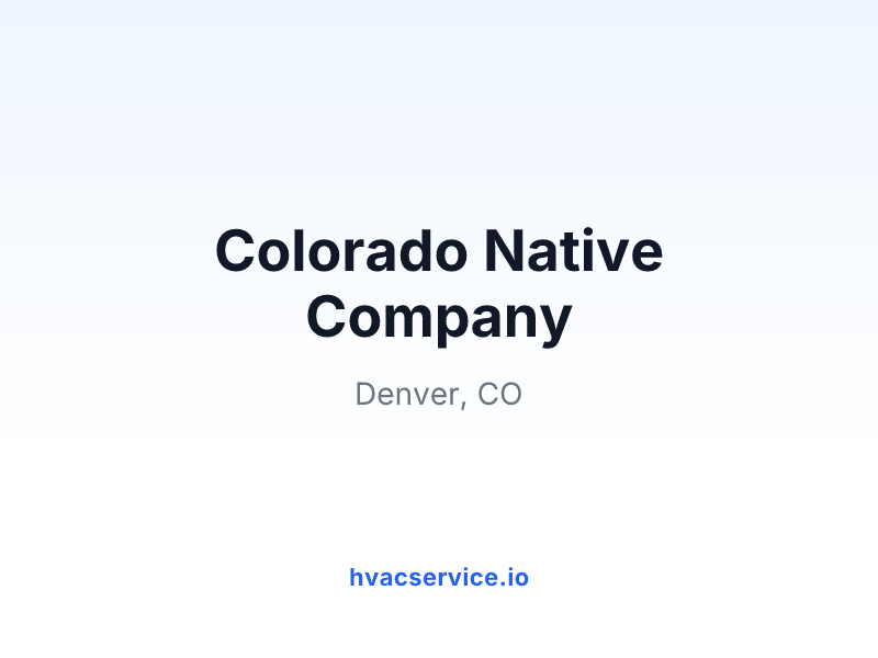 Colorado Native Company