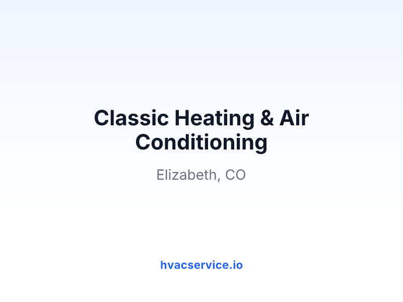 Classic Heating & Air Conditioning