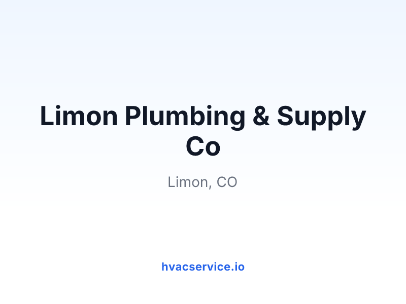 Limon Plumbing & Supply Co