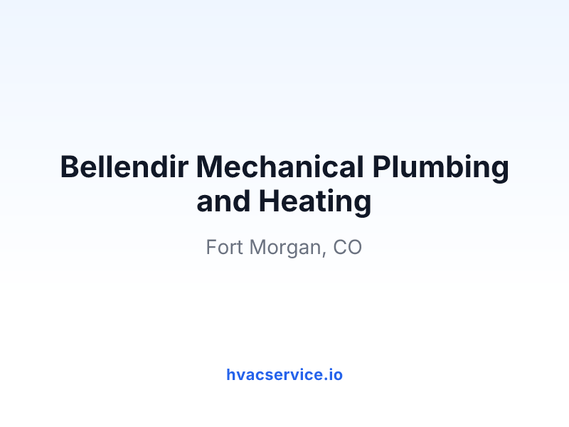 Bellendir Mechanical Plumbing and Heating