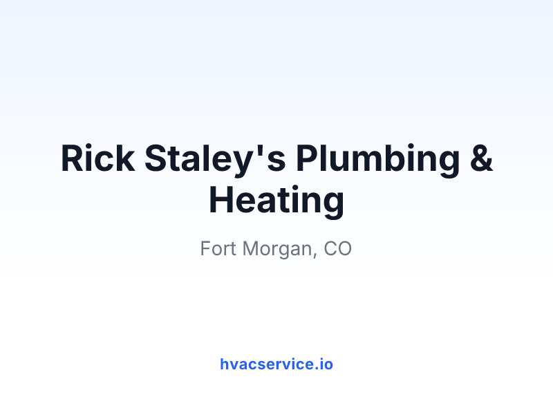 Rick Staley's Plumbing & Heating