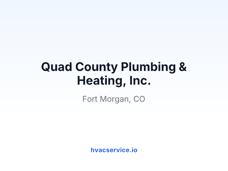 Quad County Plumbing & Heating, Inc.