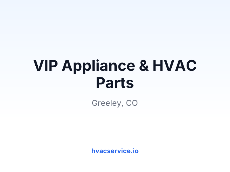 VIP Appliance & HVAC Parts