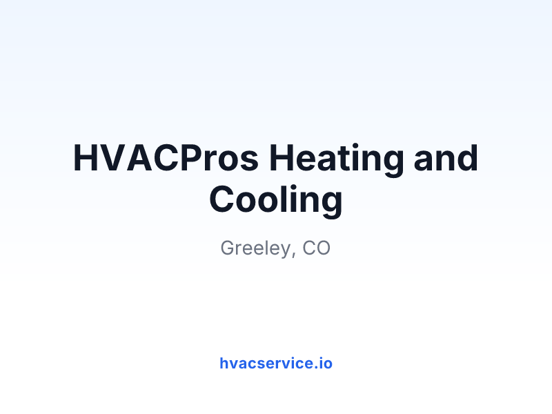 HVACPros Heating and Cooling