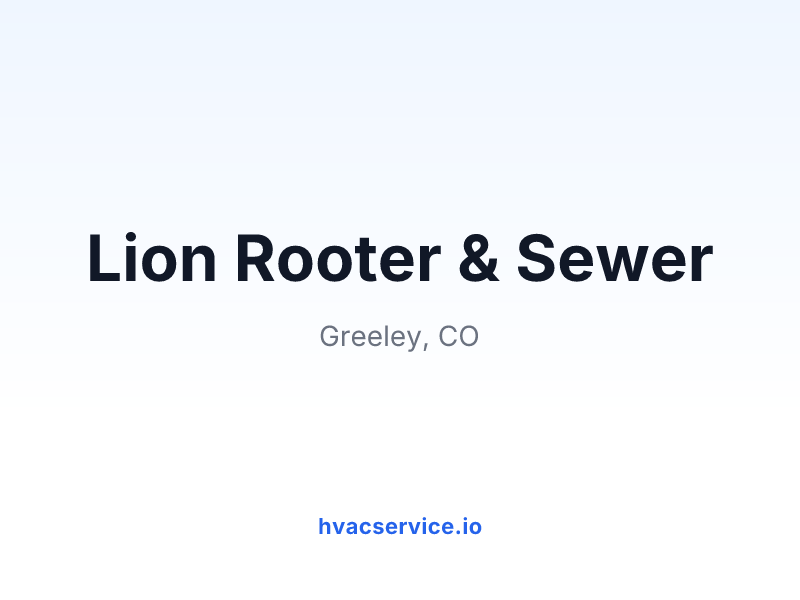 Lion Rooter & Sewer