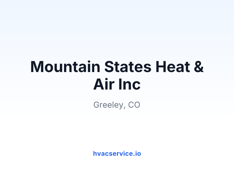 Mountain States Heat & Air Inc