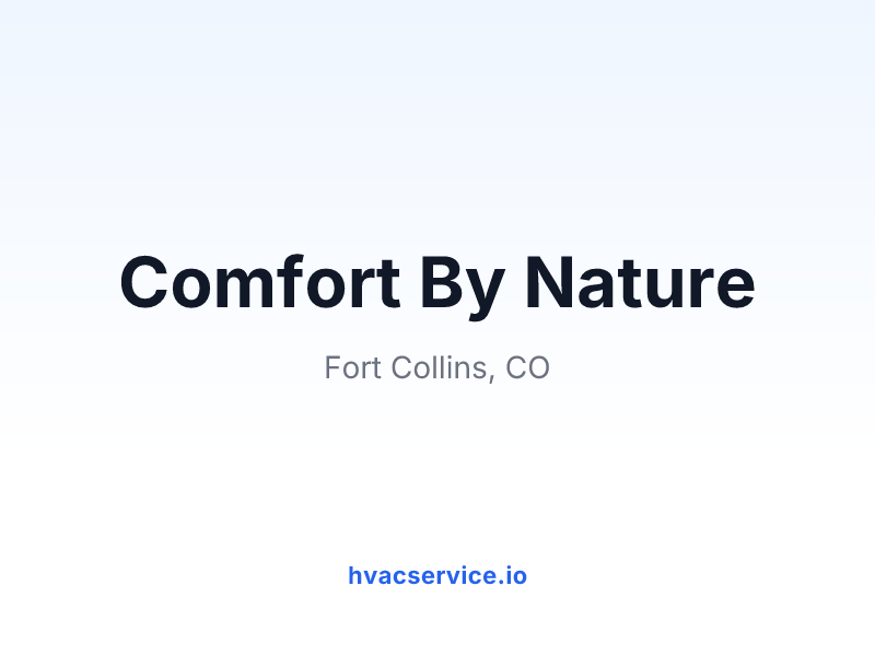 Comfort By Nature