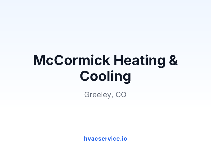 McCormick Heating & Cooling