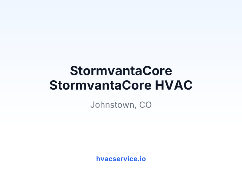 StormvantaCore StormvantaCore HVAC