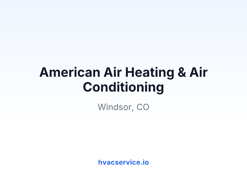 American Air Heating & Air Conditioning