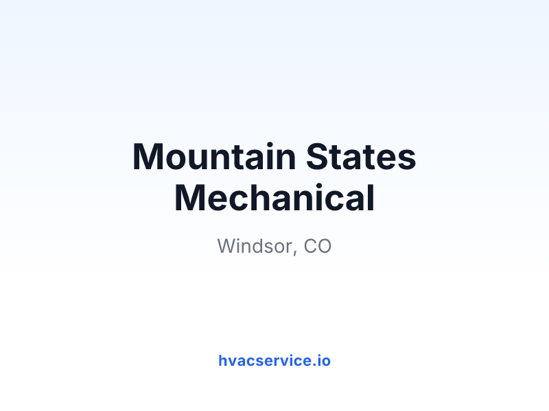 Mountain States Mechanical
