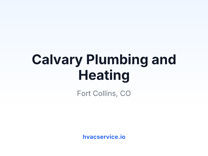 Calvary Plumbing and Heating