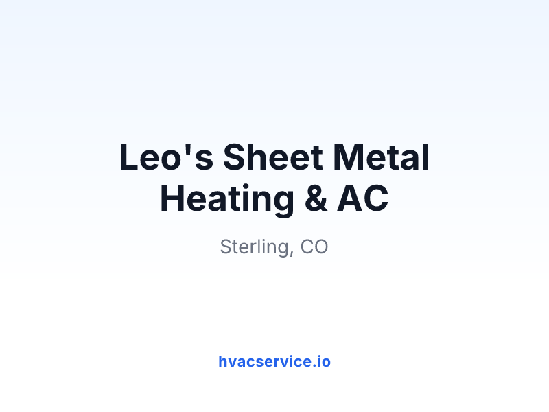 Leo's Sheet Metal Heating & AC