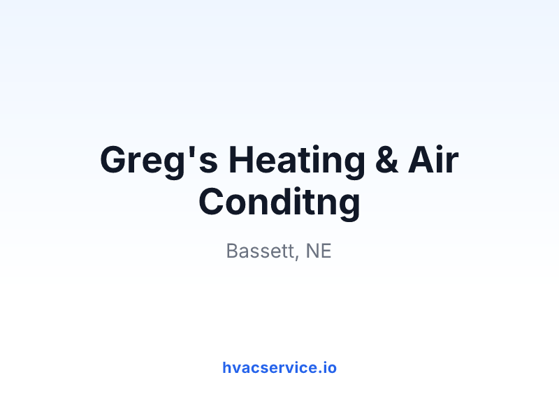 Greg's Heating & Air Conditng