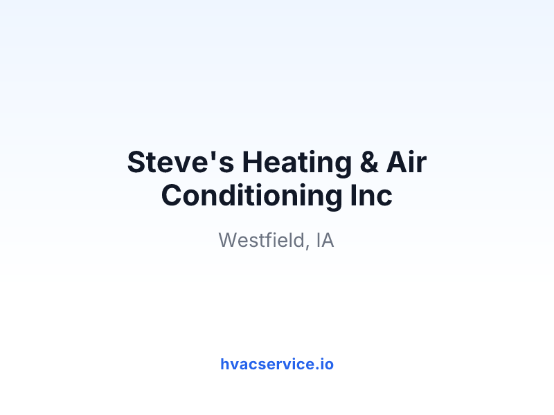 Steve's Heating & Air Conditioning Inc