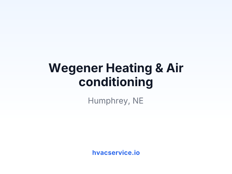 Wegener Heating & Air conditioning