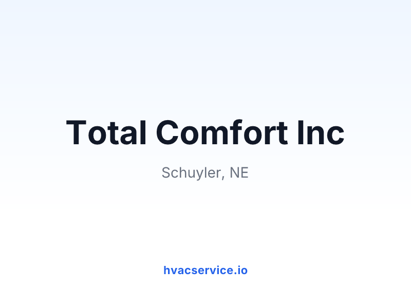 Total Comfort Inc