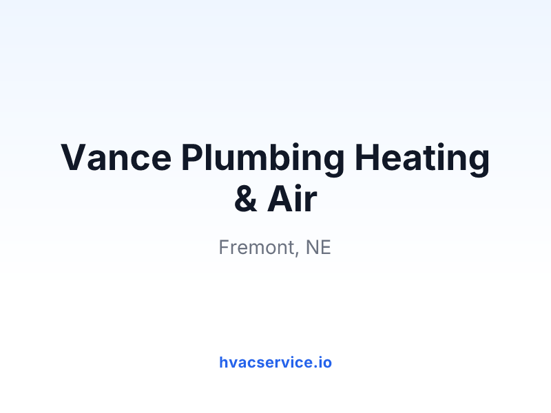 Vance Plumbing Heating & Air
